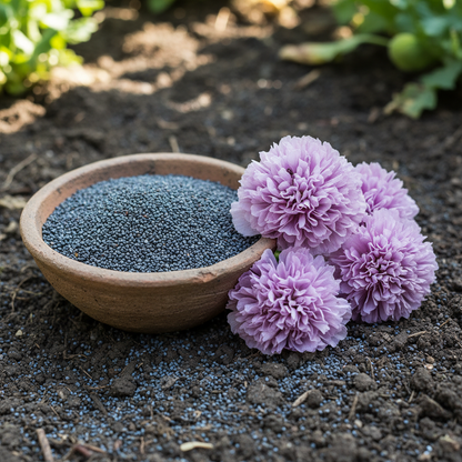 Papaver Somniferum Lilac Pom Pom Poppy Flower Seeds - Poppy Flower Seeds for Garden