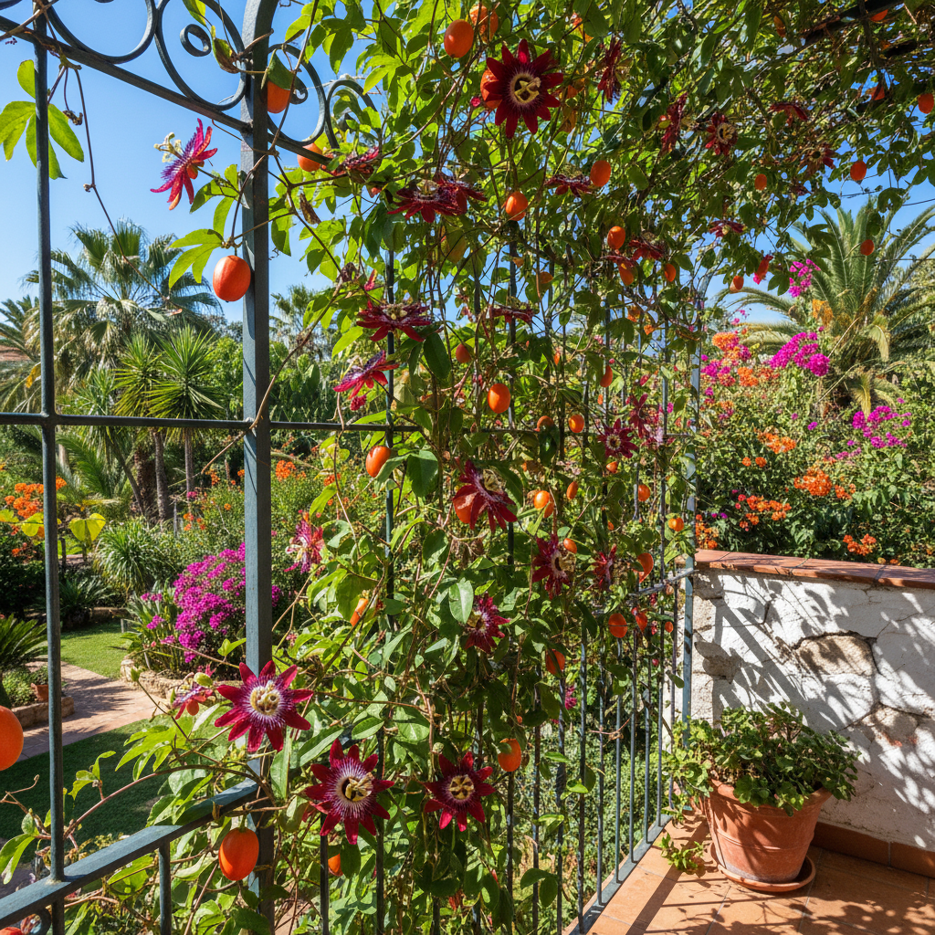 Window Pasiflora Rosso Granadilla Flower Seeds for Garden Planting