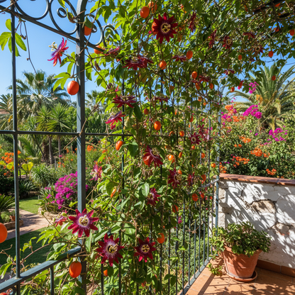 Window Pasiflora Rosso Granadilla Flower Seeds for Garden Planting