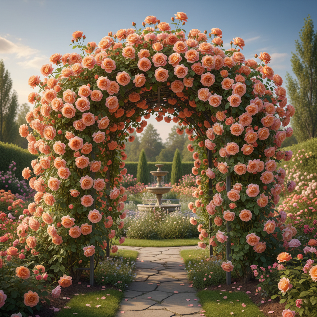 Peach Climbing Rose Flower Seeds - Climbing Rose Flower Seeds for Garden