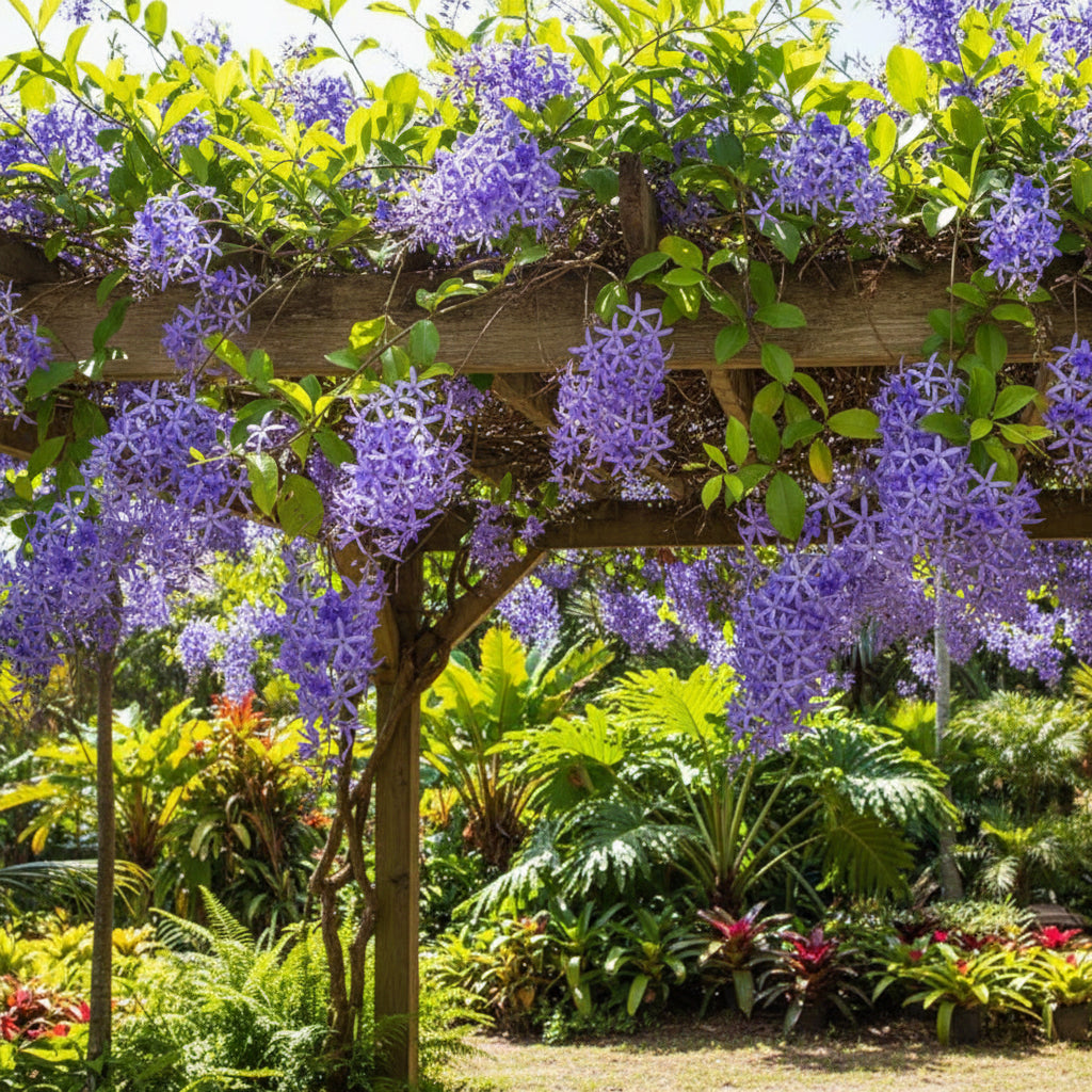 Petrea Volubilis Seeds for Planting – Purple Flowering Vine for Home Gardens