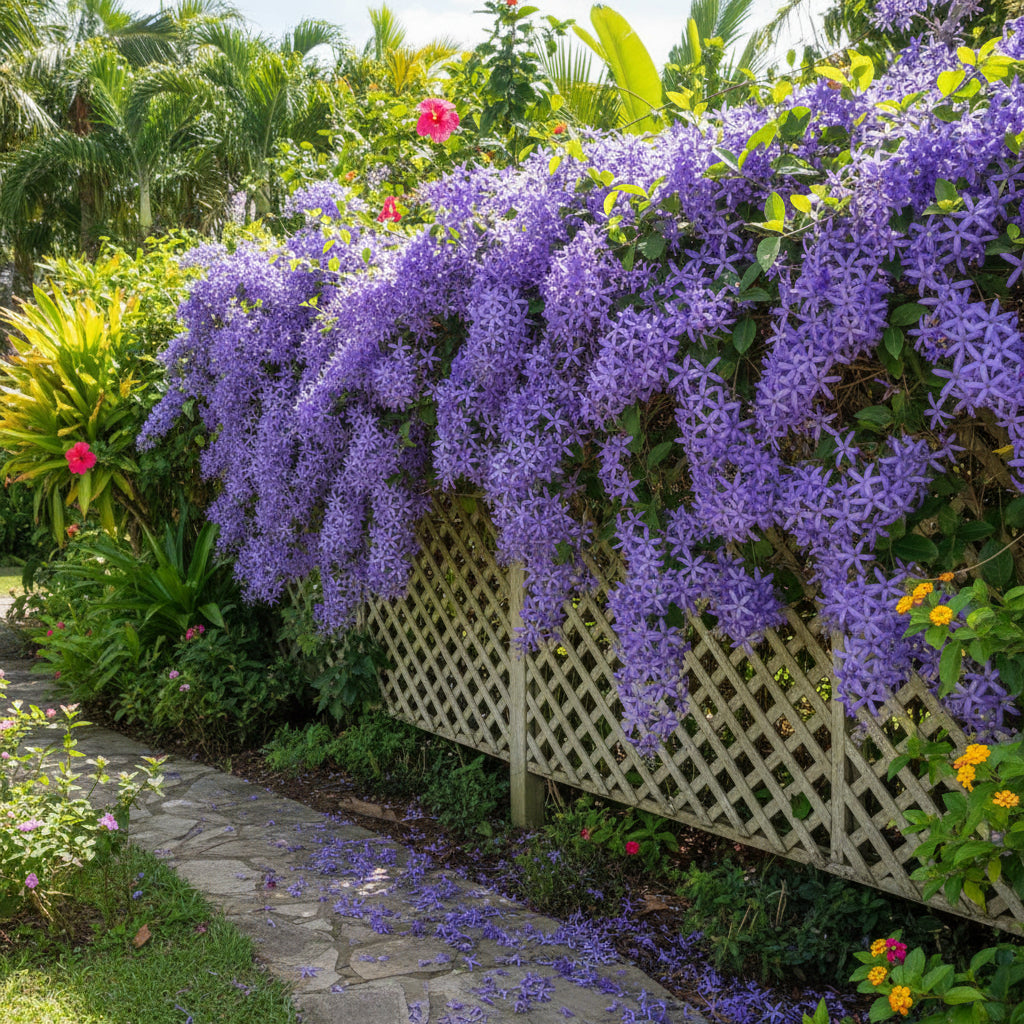 Petrea Volubilis Seeds for Planting – Purple Flowering Vine for Home Gardens
