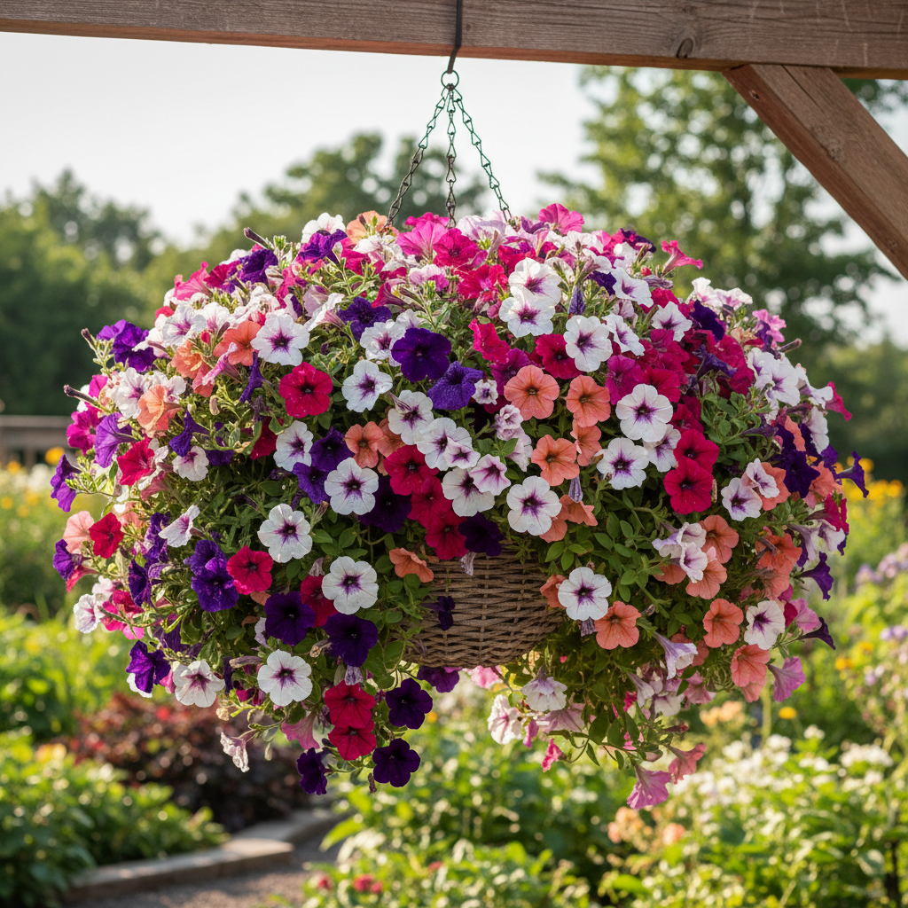 Double Wave Red Petunia Flower Seeds for Planting
