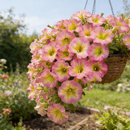 Petunia Supertunia Daybreak Charm Seeds for Planting – Showy Blooms for Baskets & Garden Beds