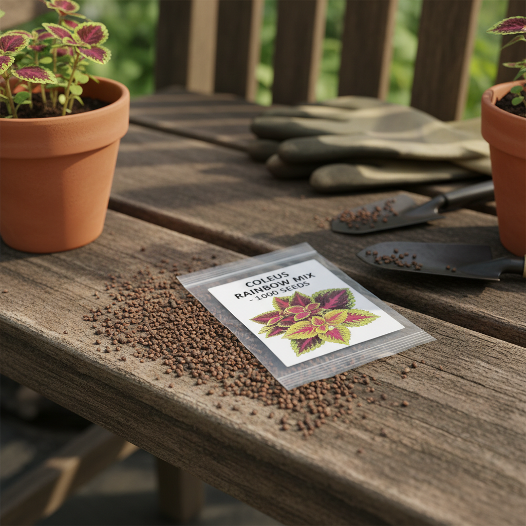 Blue White Coleus Seeds – Two-Tone Foliage for Planting