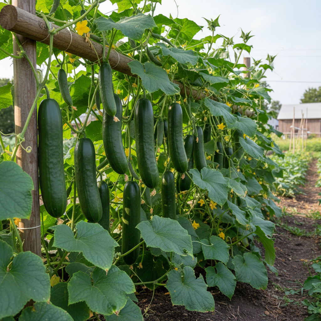 Jibai Shimoshirazu Cucumber Seeds for Home Gardening