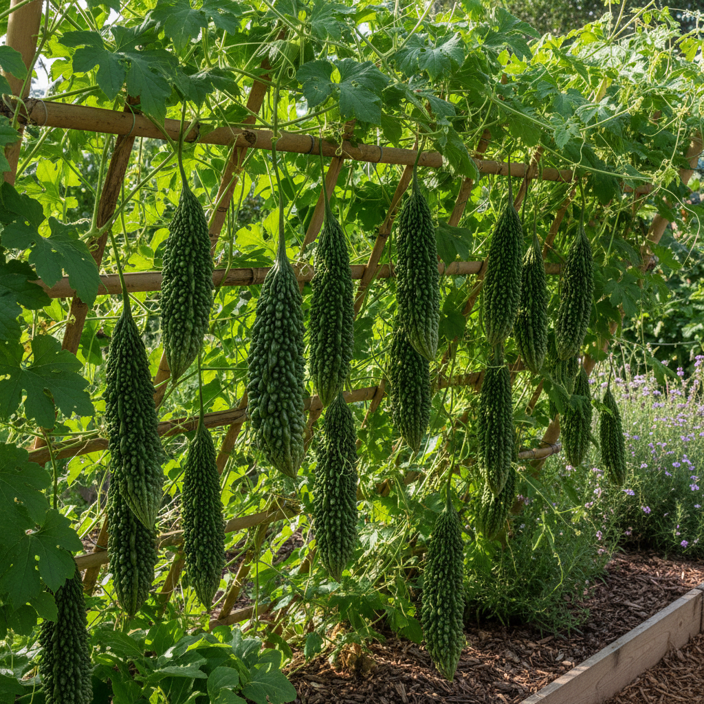 Bitter Melon Dark Jade F1 Seeds - Bitter Melon Seeds for Home Garden