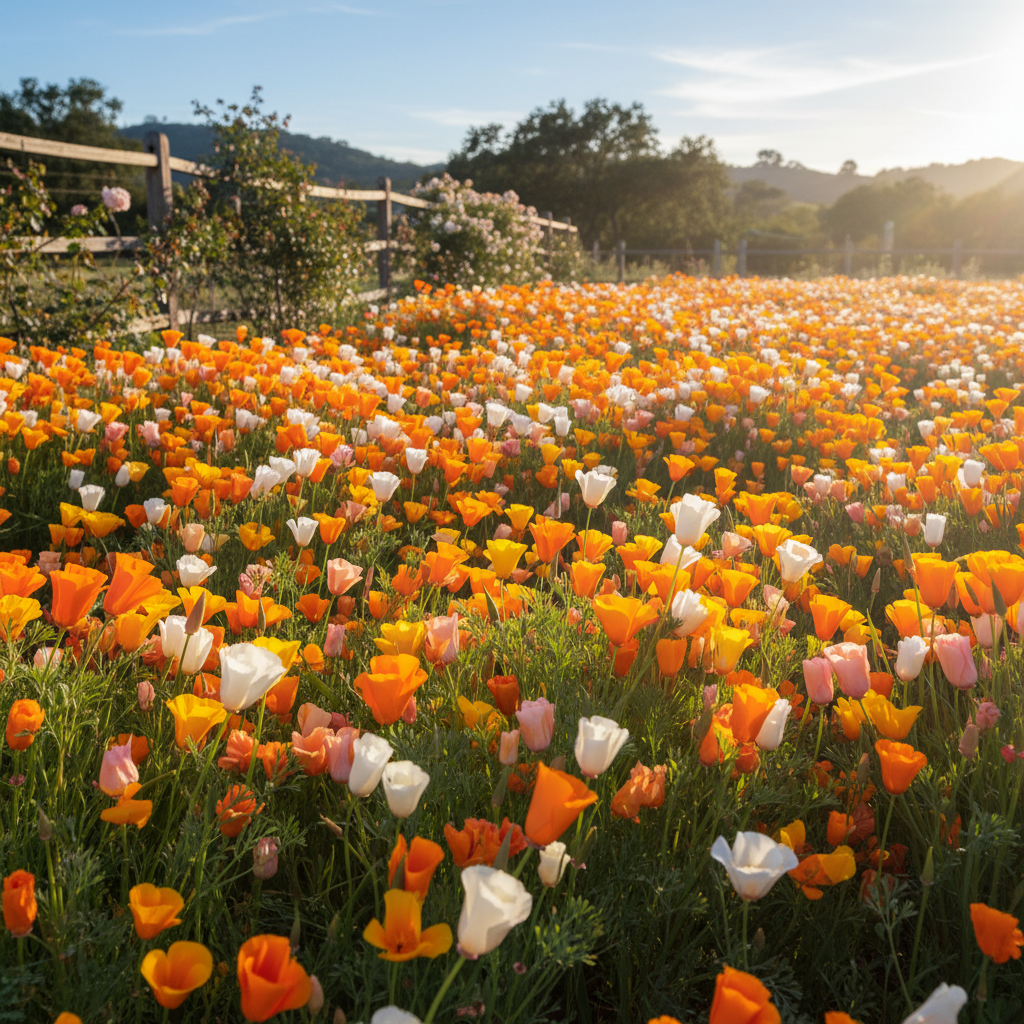 Eschscholtzia Mission Bells Flower Seeds for Garden Planting