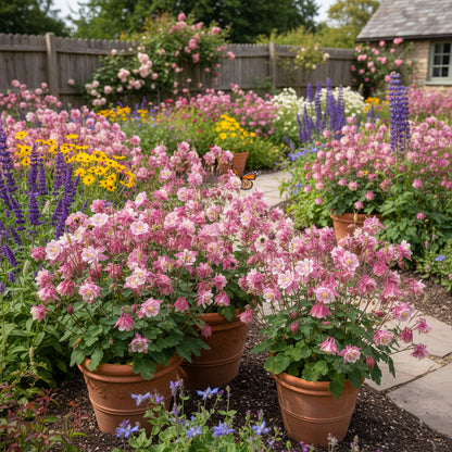 Pink Petticoat Columbine Seeds for Planting – Hardy Perennial Flower