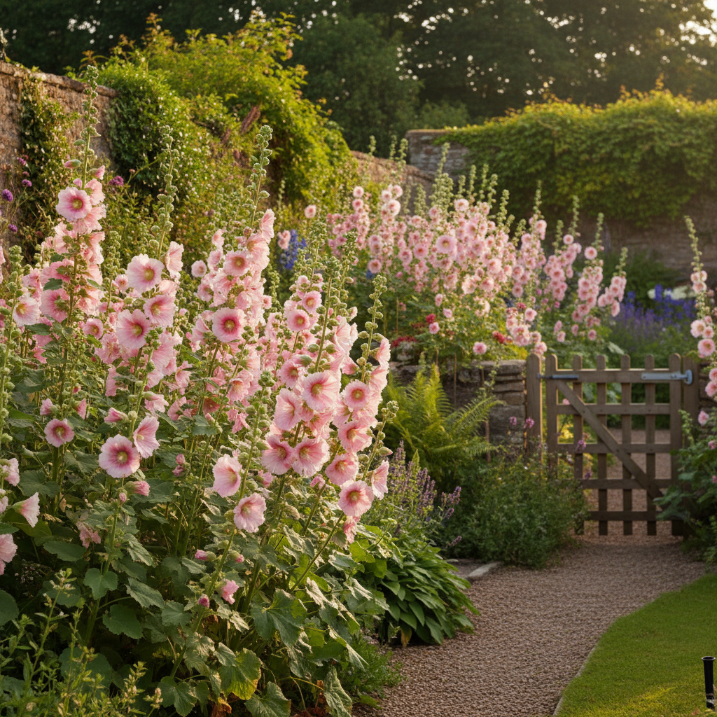 Pink Hollyhock Flower Seeds - Hollyhock Flower Seeds for Garden