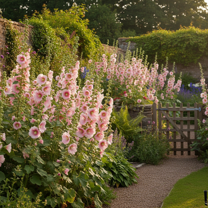 Pink Hollyhock Flower Seeds - Hollyhock Flower Seeds for Garden