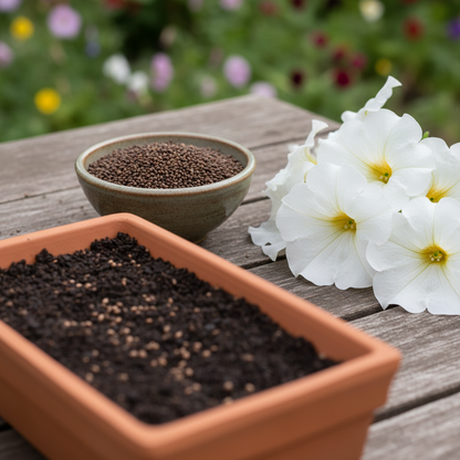 White Garden Petunia Flower Seeds for Garden Planting