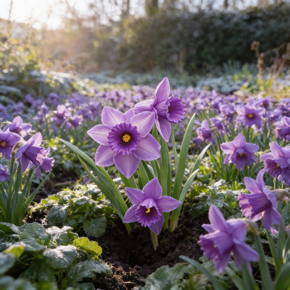 Purple Daffodil Seeds for Planting – Purple Narcissus Flower Seeds for Winter Gardens
