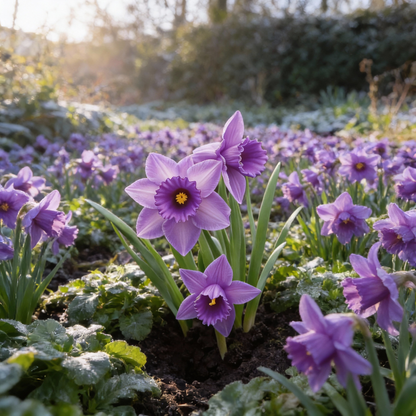 Purple Daffodil Seeds for Planting – Purple Narcissus Flower Seeds for Winter Gardens