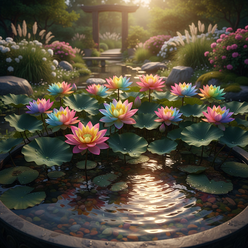 Rainbow Bowl Lotus Aquatic Flower Seeds