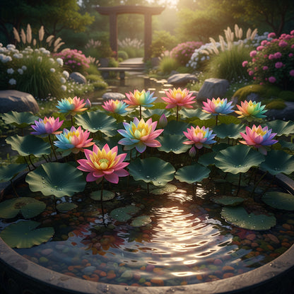 Rainbow Bowl Lotus Aquatic Flower Seeds