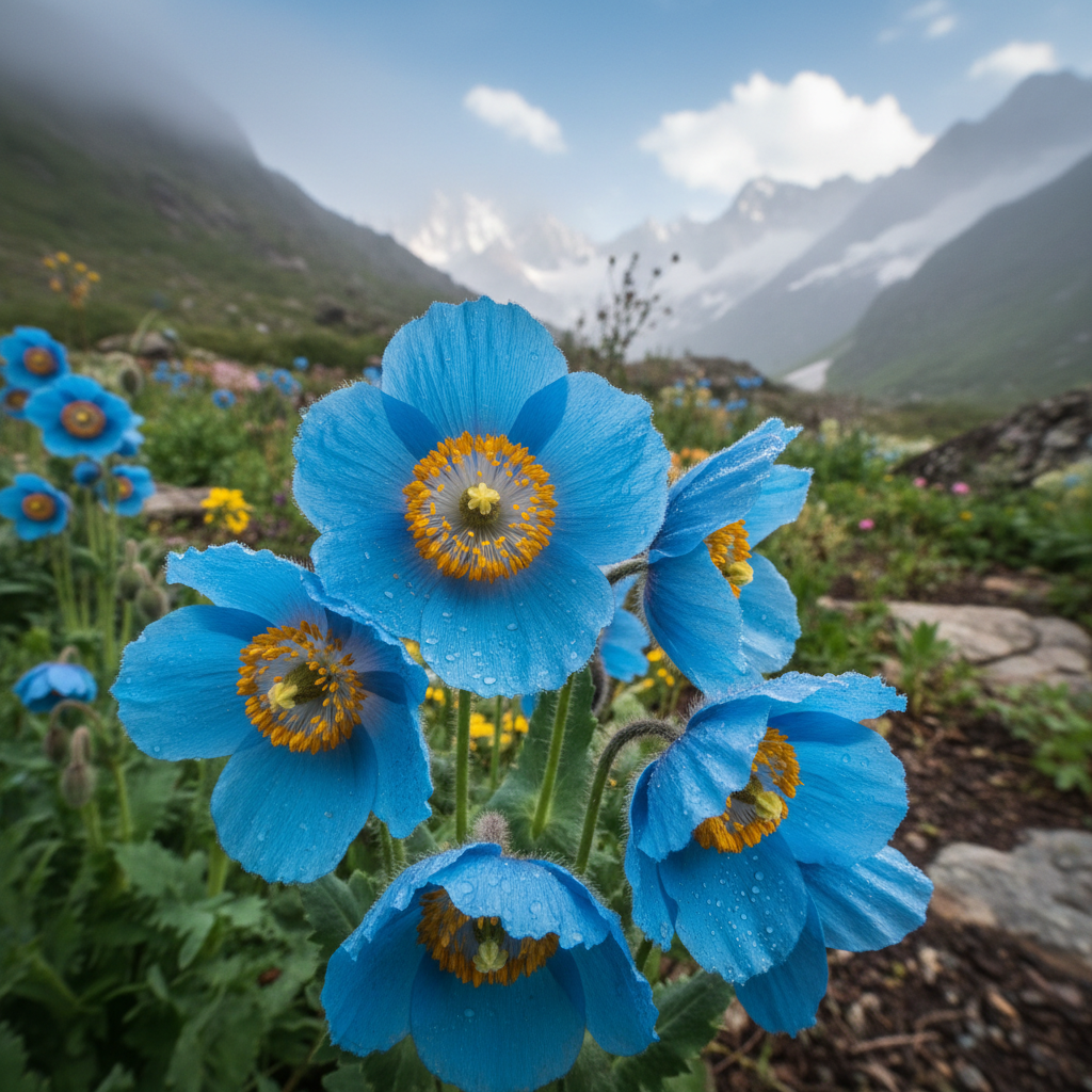 Meconopsis Aculeata Flower Seeds – Himalayan Blue Poppy for Planting
