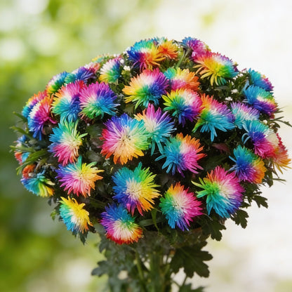Dwarf Rainbow Chrysanthemum Flower Seeds for Planting – Compact Blooms
