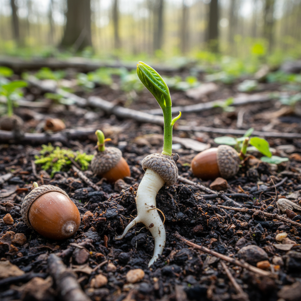 Chestnut Oak Acorn Seeds for Planting – Quercus prinus Hardy White Oak Tree