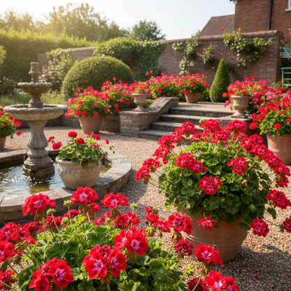 Red & White Geranium Flower Seeds – Vibrant Dual-Colour Blooms