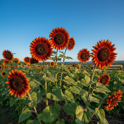 Majestic Red Giant Sunflower Seeds - Red Sunflower Seeds for Garden