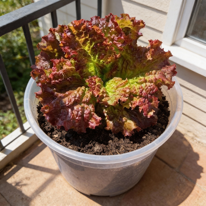 Lollo Rosso Lettuce Seeds - Heirloom Lettuce Seeds for Home Garden