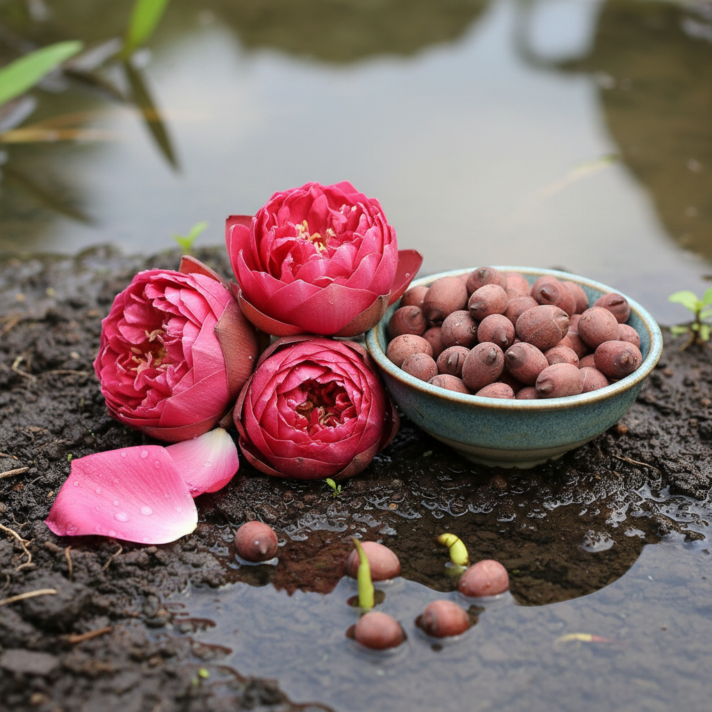 Red Rose Lotus Flower Seeds - Lotus Flower Seeds for Garden