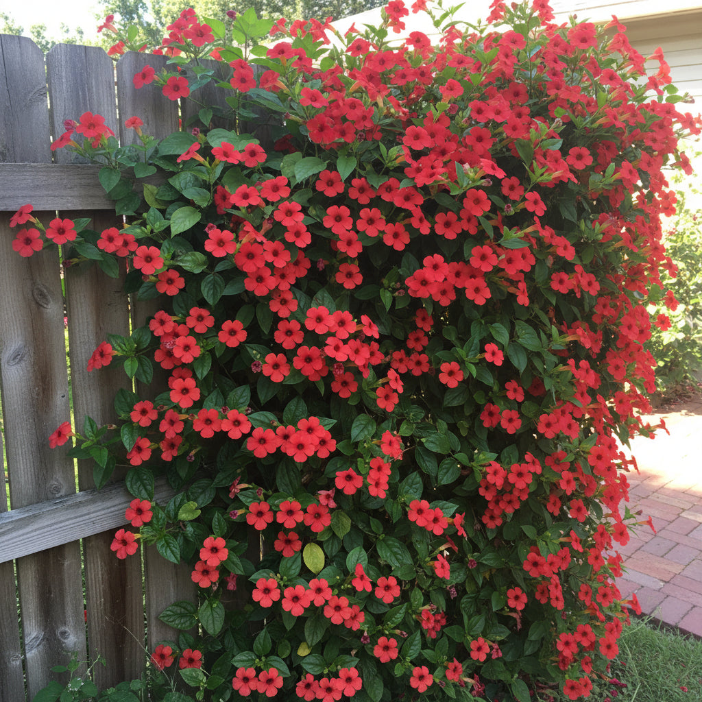 Red Thunbergia Flower Seeds for Planting (Thunbergia alata) – Vibrant Climbing Ornamental Flower