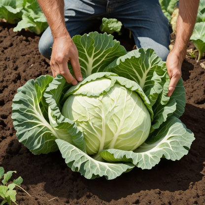 Giant Cabbage Vegetable Seeds for Planting – Leafy Garden Cabbage
