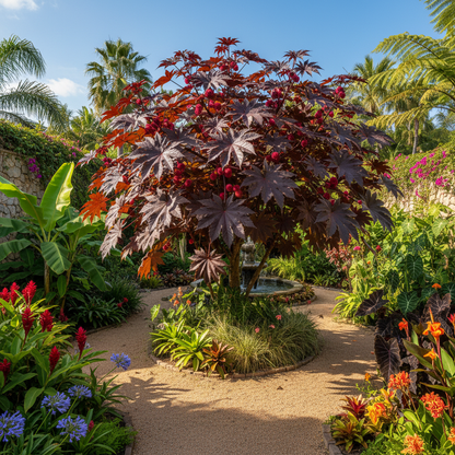 Ricinus Gibsonii Seeds - Castor Bean Flower Seeds for Garden