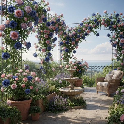 Rare Blue Pink Rose Seeds for Planting