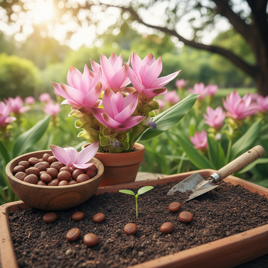 Urcuma Pink Color Flower Seeds for Garden Planting
