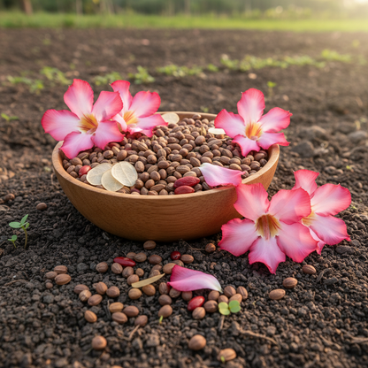 Pink Adenium Obesum Seeds - Desert Rose Flower Seeds for Garden