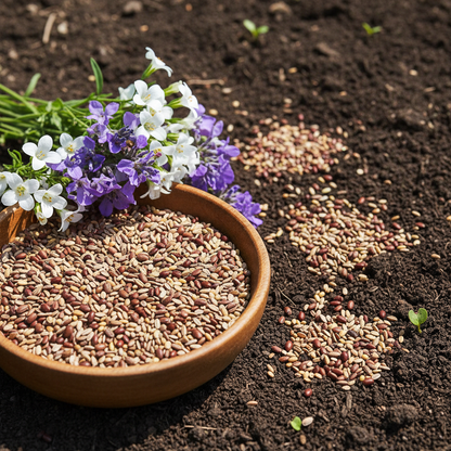 Purple & White Geranium Flower Seeds – Stunning Bi-Color Blooms
