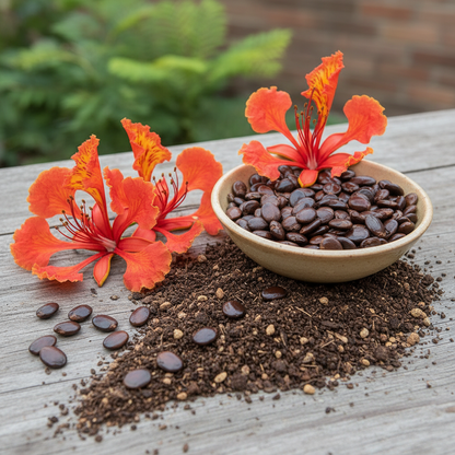 Delonix Regia Royal Poinciana Tree Seeds for Gardens and Landscaping