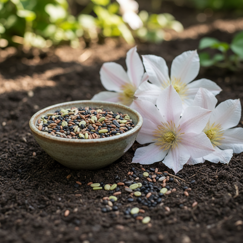 Double White Pink Clematis Seeds – Elegant Climbing Blooms