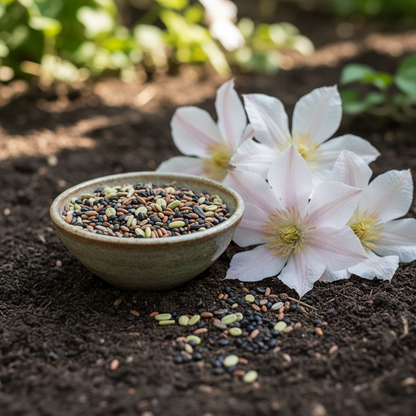 Double White Pink Clematis Seeds – Elegant Climbing Blooms