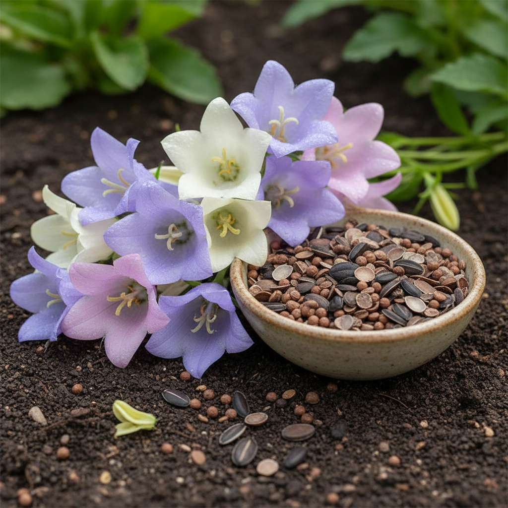 Campanula Canterbury Bells Cup and Saucer Mix Seeds - Canterbury Bells Flower Seeds for Garden