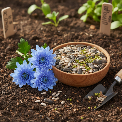 Blue Chrysanthemum Flower Seeds - Blue Chrysanthemum Flower Seeds for Garden