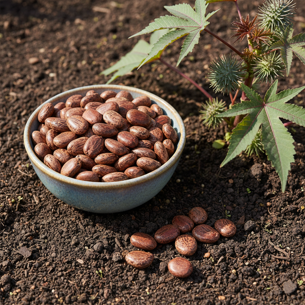 Ricinus Gibsonii Seeds - Castor Bean Flower Seeds for Garden