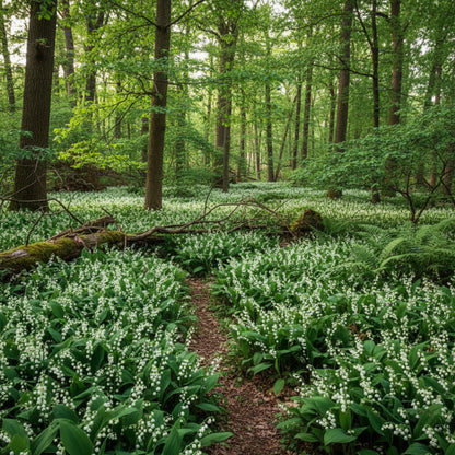 White Lily of the Valley Flower Seeds for Planting – Elegant Fragrant Perennial Blooms