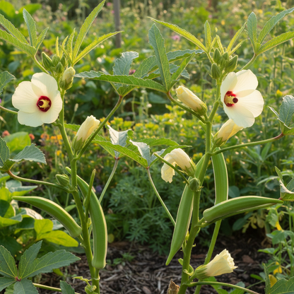 Okra Silver Queen Vegetable Seeds for Planting