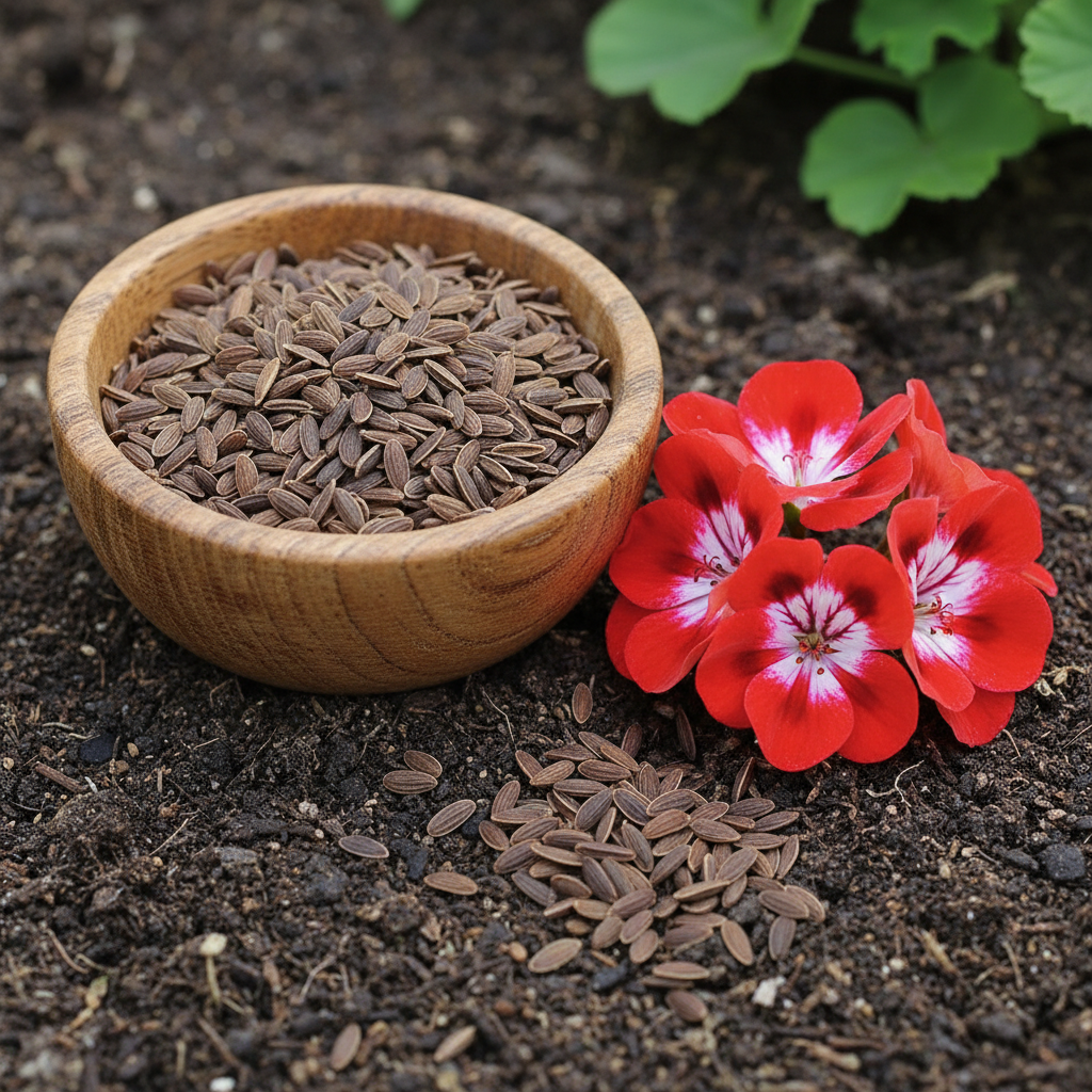 Red & White Geranium Flower Seeds – Vibrant Dual-Colour Blooms