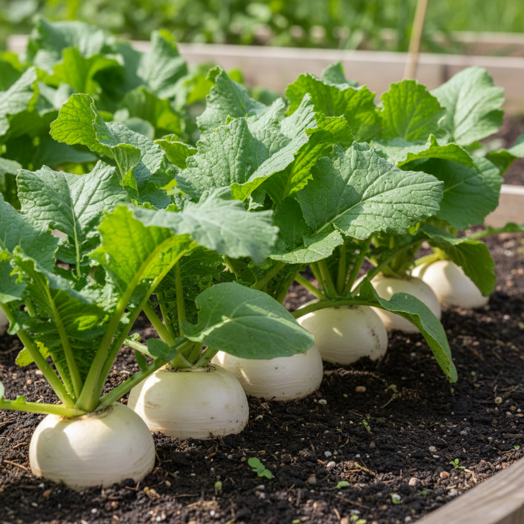 Turnip Snowball Vegetable Seeds – Crisp & Nutritious White Turnips for Home Gardening