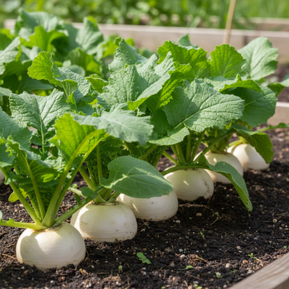 Turnip Snowball Vegetable Seeds – Crisp & Nutritious White Turnips for Home Gardening