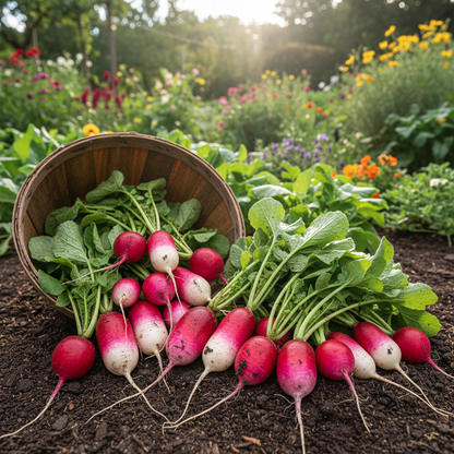 Organic Confetti Mix Cherry Radish Seeds – Colorful Heirloom Root Vegetable