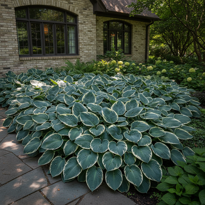 Blue Variegated Hosta Seeds for Planting – Blue-Green Leaves with White & Yellow Margins