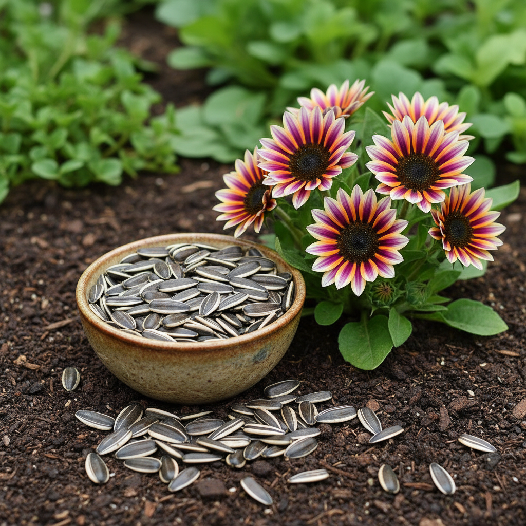Multicolor Dwarf Variegated Sunflower Seeds – Bright Ornamental Annual Flowers