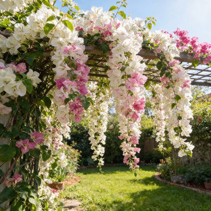 White Pink Bougainvillea Seeds for Planting - Trellis Climber