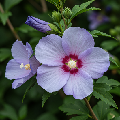 Azurri Blue Satin Rose of Sharon Seeds - Hibiscus Shrub Seeds for Garden